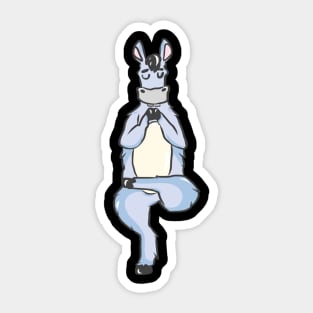 Sweet donkey kids comic donkey mule draft animal Muli Sticker